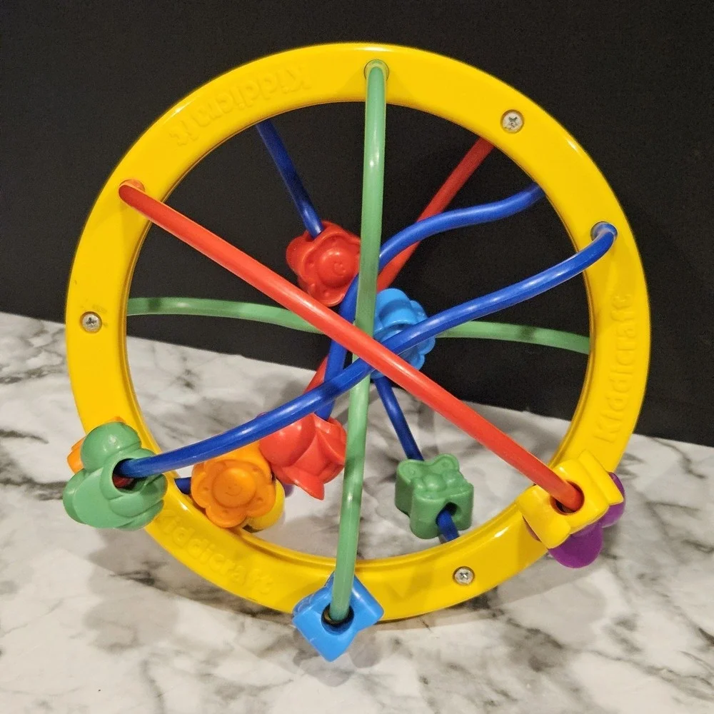 Vintage 1995 Fisher‎ Price Kiddicraft Bead Ball Activity Toy 5779 OT Sensory
